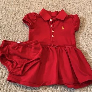 Ralph Lauren 6mo red dress with bloomers